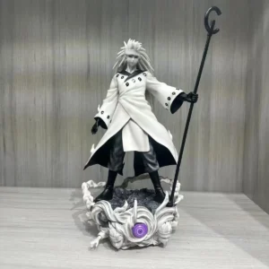 Naruto Rokudō Hashira 42cm/16.53nch spot Naruto and Sasuke PVC ASS Demon ActionGiant wave Staff Wild Battle Model Toys Gifts