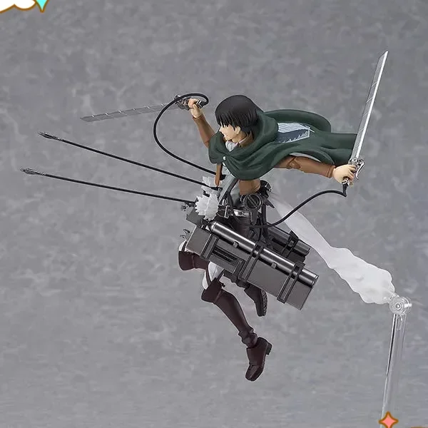 Xiyi Toys Attack On Titan Figma Movable Action Figure Levi Eren Mikasa Erwin Collectible Ornament For Anime Fans Collection Gift