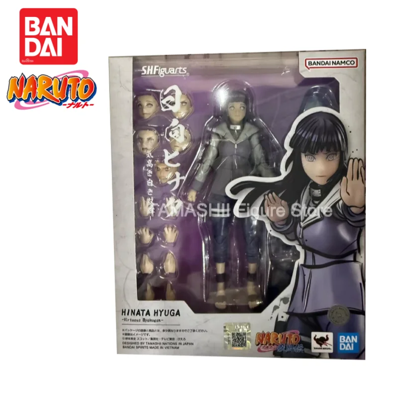 In Stock Original Bandai Naruto S H Figuarts Anime Merchandise Action Figure Hyuga Hinata Model Figurine Ornaments Holiday Gifts