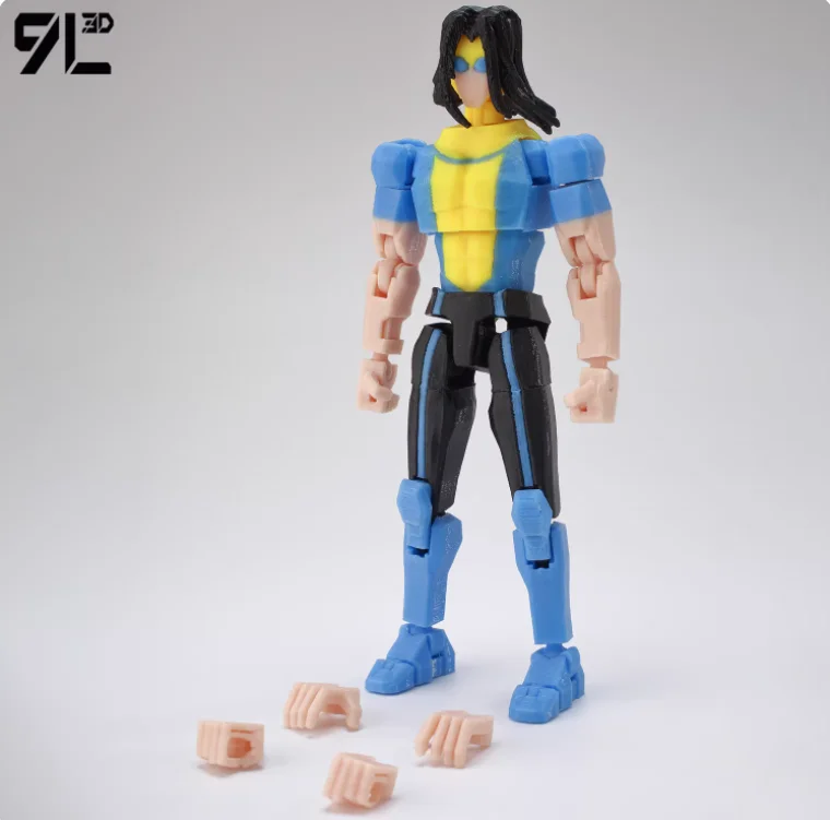 9L3D Printed Invincible Anime Action Figures Lucky 13 Dummy 13 Multi-Jointed Superheroes Model Toy Collectible Ornaments Gift - Image 11