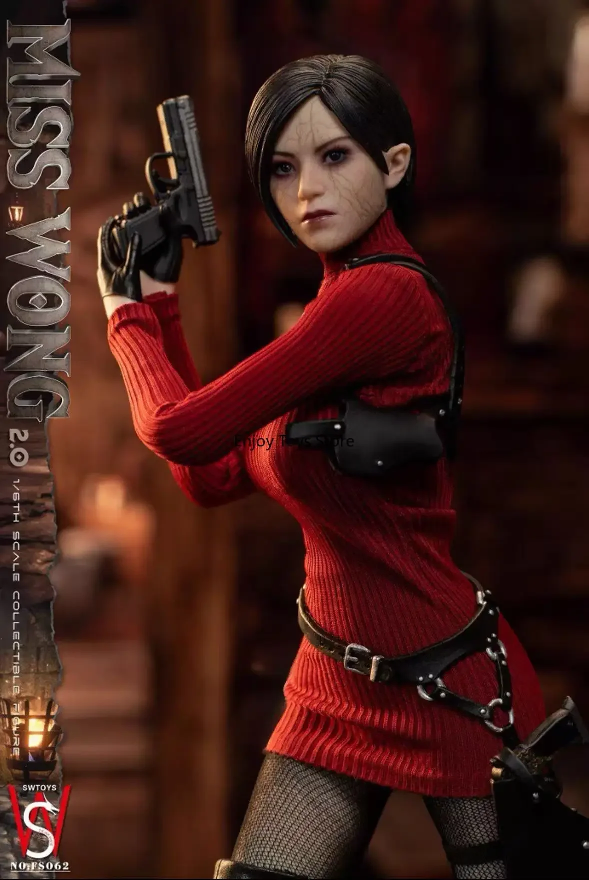Spot Goods Authentic SWTOYS FS062 Resident Evil Ada Wong 2.0 (Dual Head Sculpts, Movable Eyes) 1/6 Female Action Figure