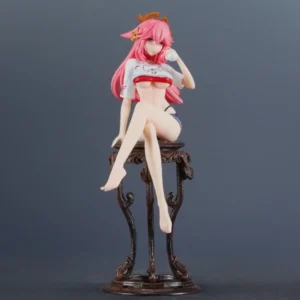 24cm/9.45in Anime Genshin Impact Figure Yae Miko Action Figures Pvc Statue Desktop Ornamen Collection Model Toys Gifts