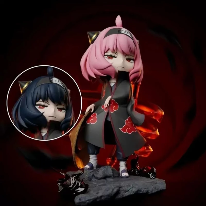 Spy×family Anya Forge Figures Anya Cos Uchiha Itachi and Pain Figurine Naruto Model PVC Cute Anime Collection Statue Toys Gifts