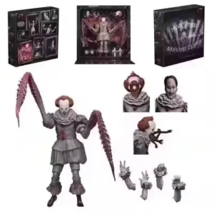 NECA The Many Faces Of Pennywise Action Figure Change Face Pennywise Toys Collectible Model Horror Gift Doll