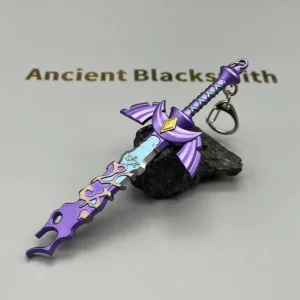 13cm Decayed Master Sword Link Tears of the Kingdom LoZ Game Peripherals Metal Weapon Models Crafts Keychain Collection Toys Boy