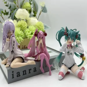 New Hatsune Miku Anime figure Pink dress PVC model action toys Cherry pink cherry blossom decoration collect gifts