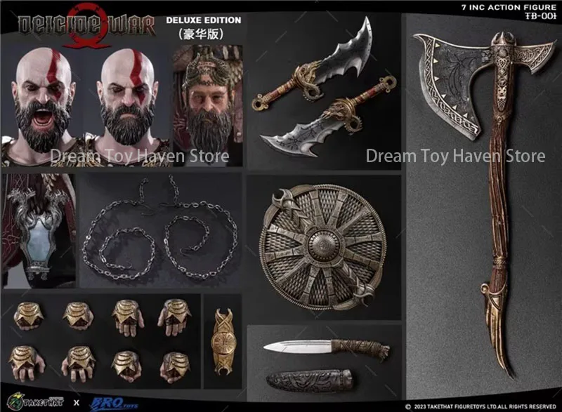 Deluxe Edition TAKETHAT Brotoys TB001 1/12 Scale Male Soldier Kratos God Of War 7Inch Action Figure Model Collectible Dolls