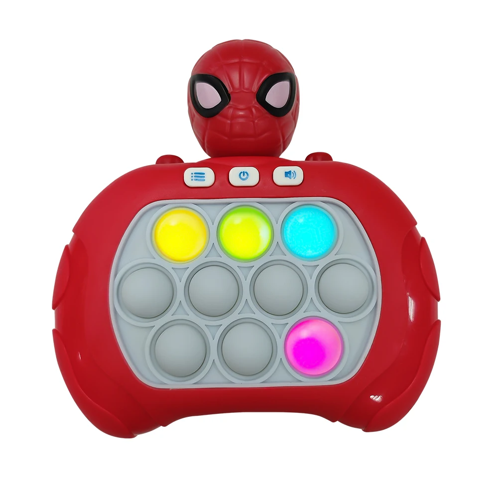 BANDAI Quick Push Game Pop Up Fidget Bubble Electronic Pop it Pro GamePikachu Stitch Spider Man Light AntiStress For Toy Gift