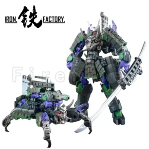9.8cm Iron Factory Transformation Robot Action Figure IF EX-46M Mukurokumoki Bonzaitron Samurai Anime Model Toy