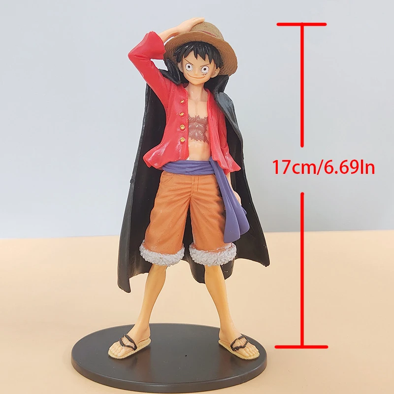 17cm cartoon surrounding One Piece Straw Hat Luffy action figure doll Pvc model ornaments doll collection toys and gifts