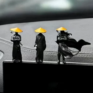 50mm Resin Mini Figures Model Ancient Japanese Chinese Ninja Samurai Warrior Modeling Cool Miniature Car Decoration Gifts