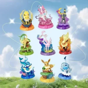9 Styles Pokemon Eeveelution Figure Set, Complete Espeon Sylveon Glaceon Vaporeon Umbreon Flareon Model Collection Figurine toys