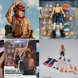 17cm Anime One Piece Super Popular Character Fire Circle Ace Doll Model Joints Can Start To Do High Quality Ornaments Toy Gifts