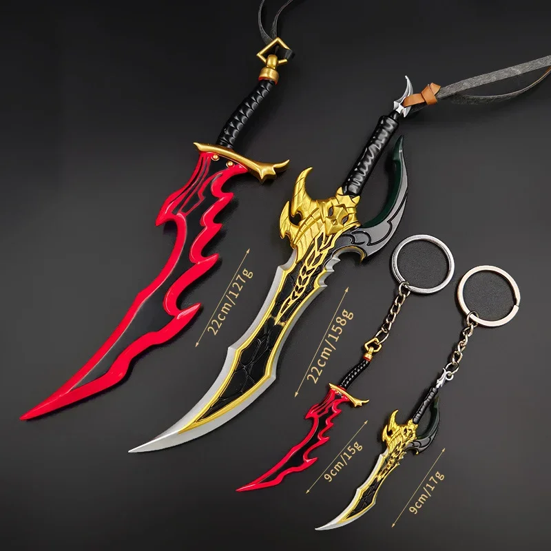 9cm Anime Solo Leveling Knight Killer Fangs Keychain Pendant All Metal Sword Toy Model Figure Cosplay Accessorie Gift for Friend