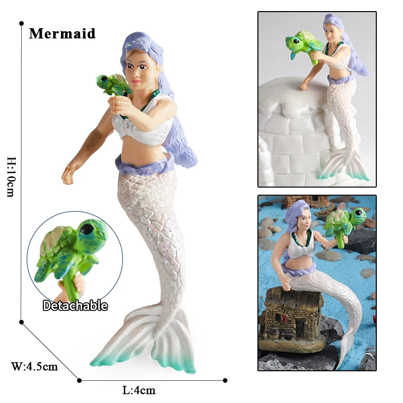 Oenux Beauty Fish Princess Mermaid Action Figures Model Elves Elf Pegasus Animal Figurines Doll Kid Toy Girl Gift Cake Toppers - Image 42