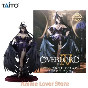 In Stock Tatio Original OVERLORD Taito Artist MasterPiece AMP+ Albedo Black Dress  Anime Figure Toys For Kids Gifts