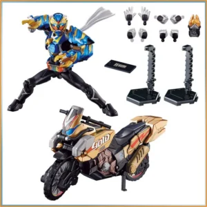 (In Stock) Genuine Bandai Kamen Rider Gotchard Souchaku Henshin 3 - Ant Wrestler & Gold Dash Bike Set Action Figure Toy Gift