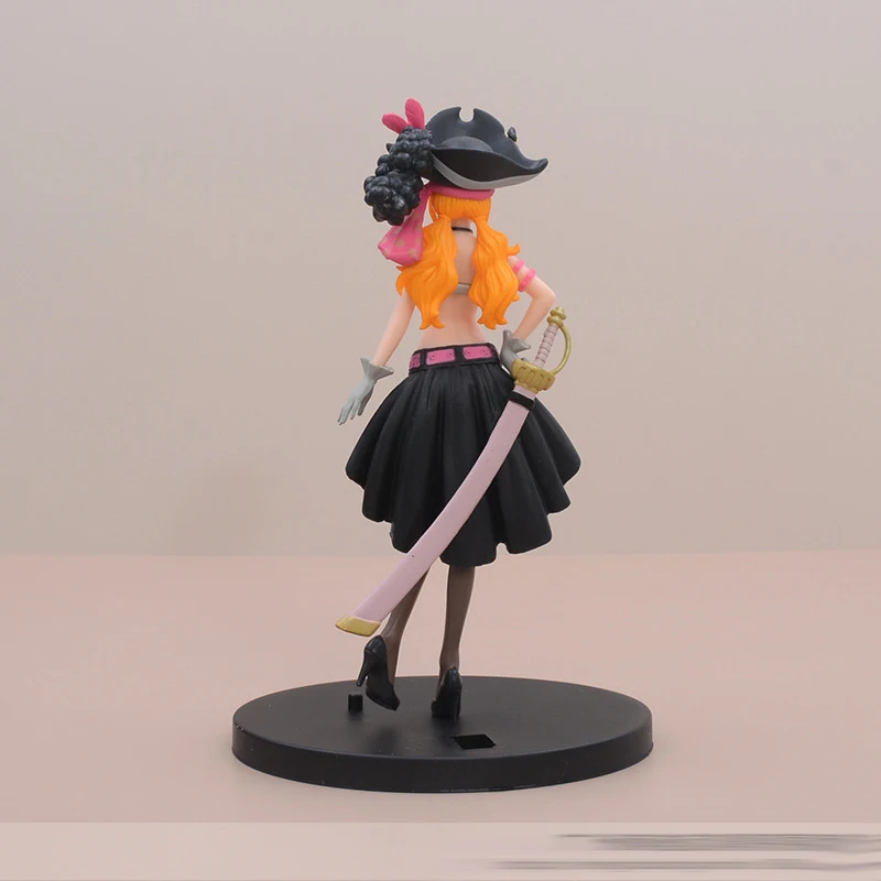 19CM Anime One Piece Nami Black Clothes Action Figure ONE PIECE FILM RED Dress Up Figurine PVC Collectible Model Toy Kid Gift - Image 4