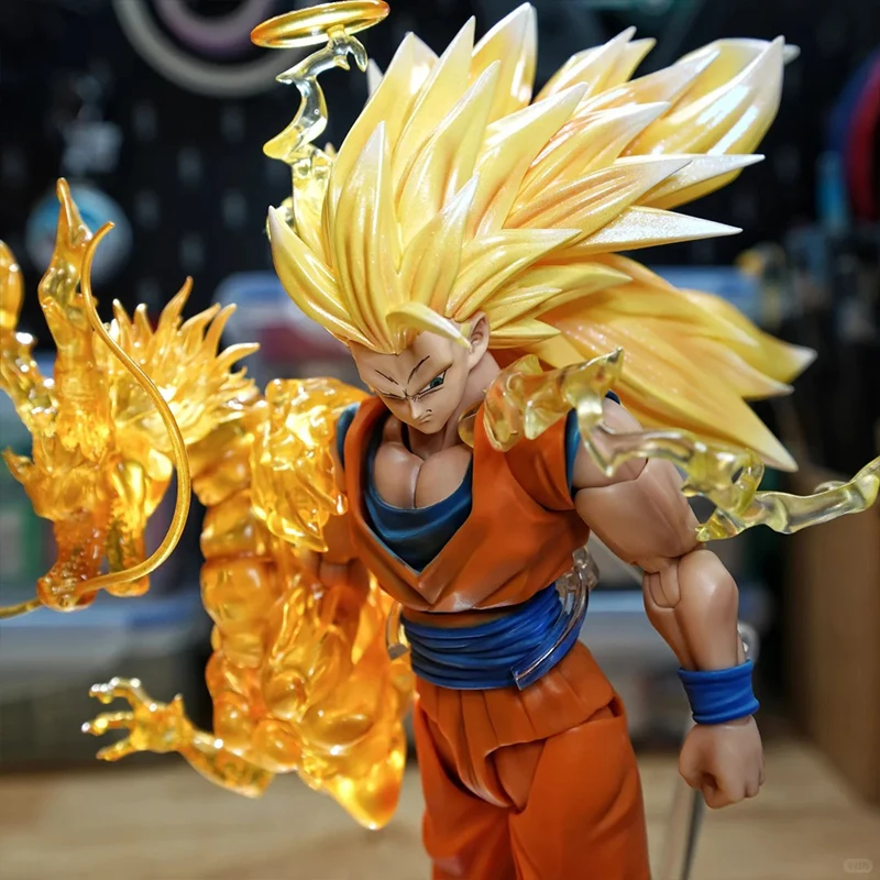 SSW Scouti Workshop Dragon Ball Super Saiya 3 Son Goku Head Accessories Special Effect Dragon Fist Anime Action Figure Toys Gift