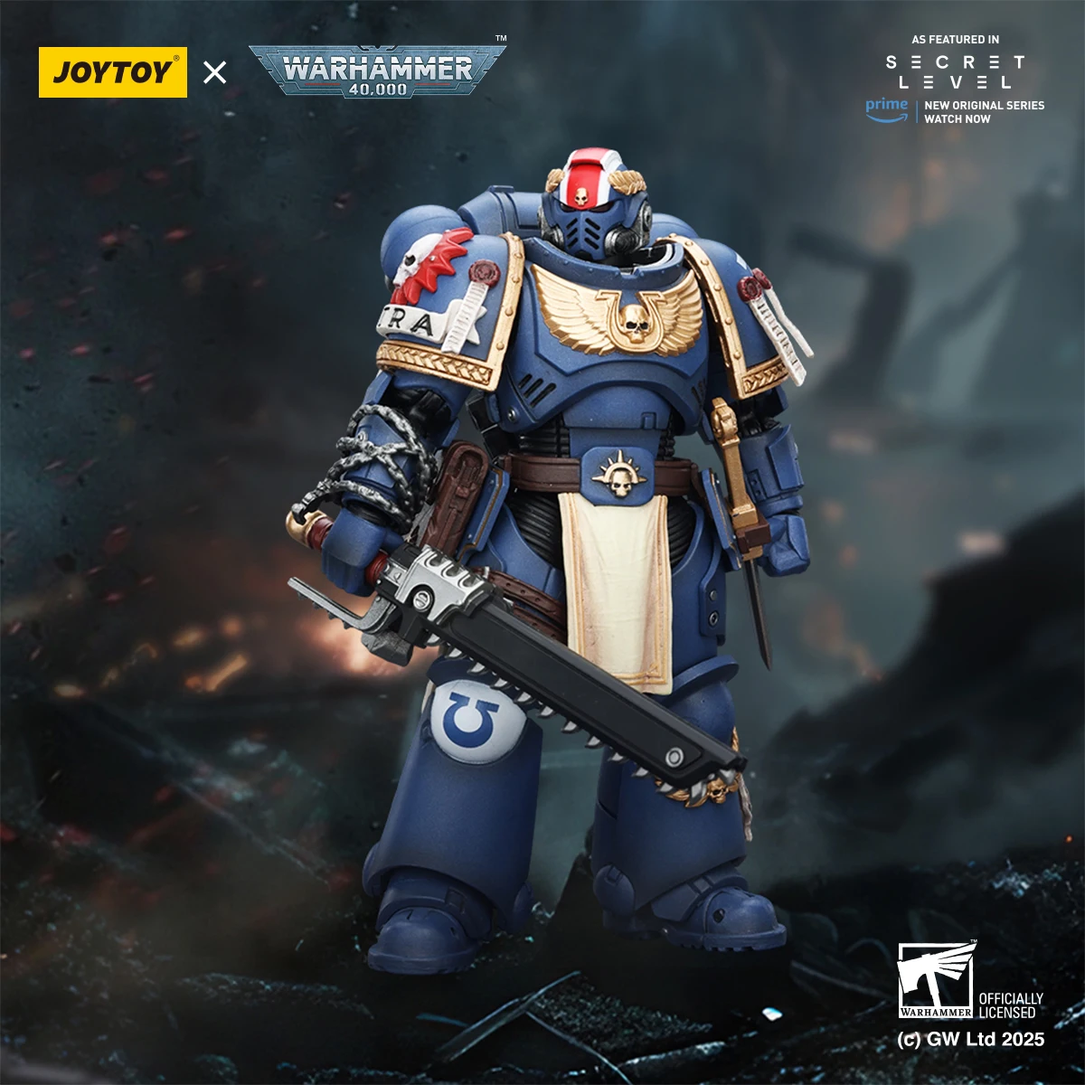 【MT】JOYTOY Warhammer 40K Ultramarines Titus with Laurels of Victory 1/18 Action Figure Model Toy