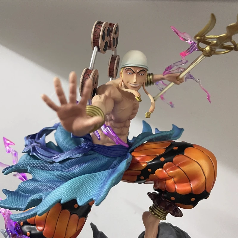 One Piece Jt Enel 28cm Figure Thunder God GK PVC Full Spray Paint Exquisite Statue Anime Model Toy Desktop Deco Collectible Gift