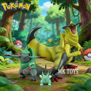 Anime Pokemon Figure Haxorus Evolutionary Group Action Figures Pvc Collection Model Toys for Children Gifts 3-9cm