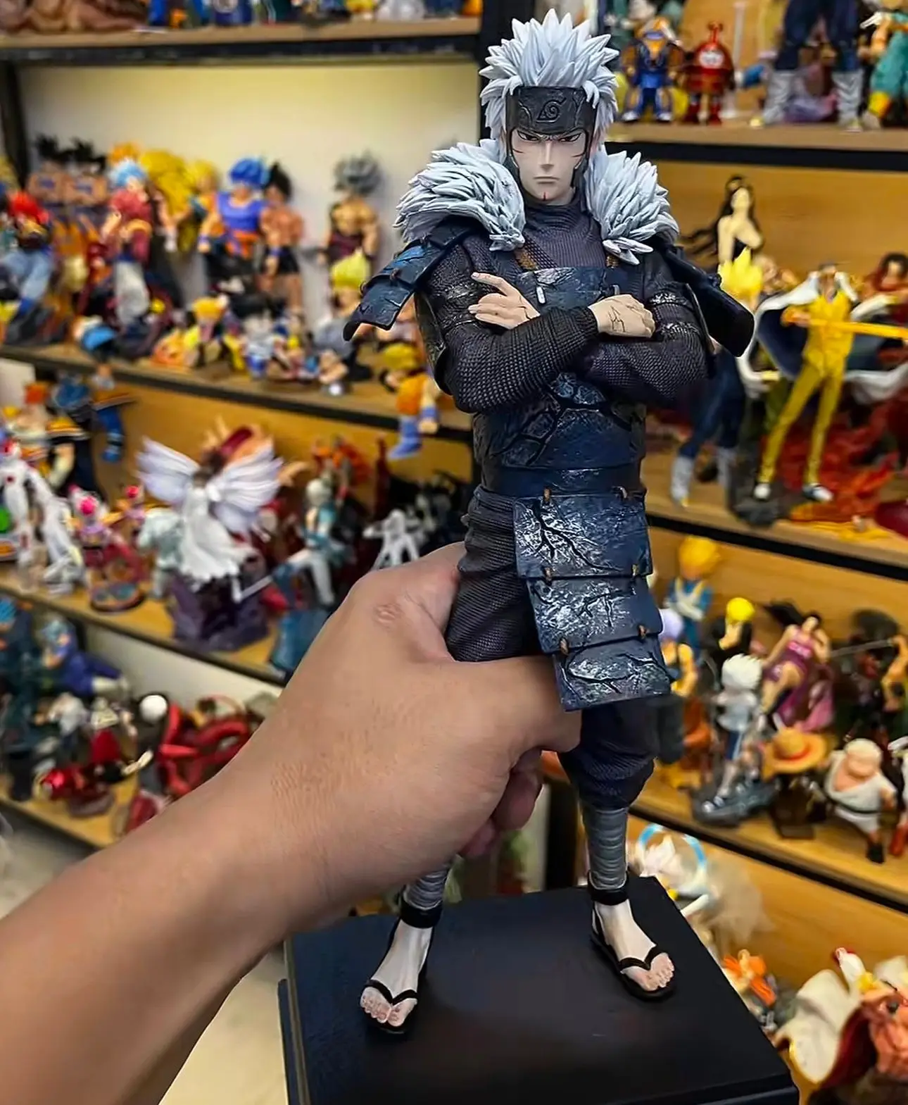 33cm New Naruto Anime Figure Senju Tobirama Perimeter PVC Model Scene Statue Desktop Decoration Ornaments Birthday Gifts Toys