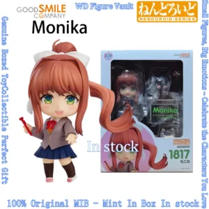 In stock GSC GSAS Nendoroid 1817 Monika Doki Doki Literature Club! Figures Anime Model Genuine Boxed Toy Gift