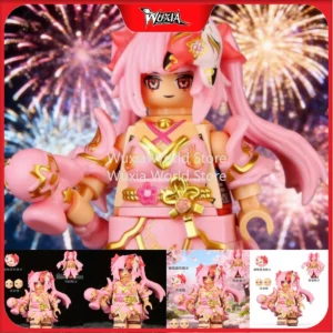 Honkai Star Rail Fugue Building Blocks Figure The Masked Fools Quantum Mask with Magnetic Snap Double Face Expression DIY Toy