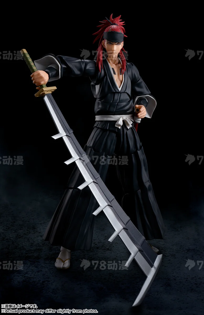 Bandai Original Figure Bleach Model Kit Anime Figures SHF Abarai Renji Collection Figure Action Model Kids Toys Gifts