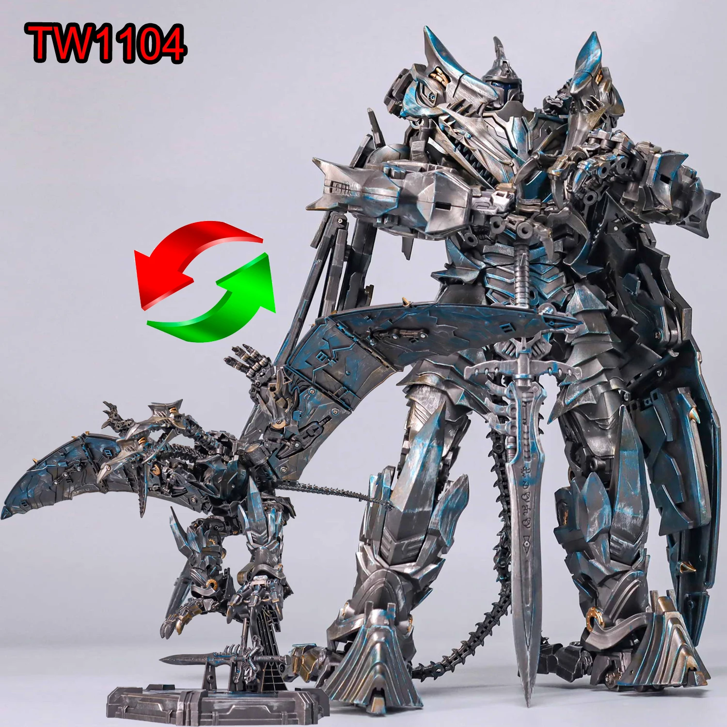 BAIWEI Transformation Robot Strafe TW1104 Deformation Toys TW-1104 Swoop Action Figure Model Super Large Pterosaur With Base
