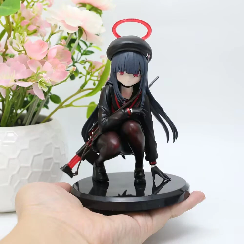 Blue Archive Mob Chan Anime Action Figure Squatting Pose Game Bishoujo Gk Statue Model Computer Case Decoration Surprise Gifts