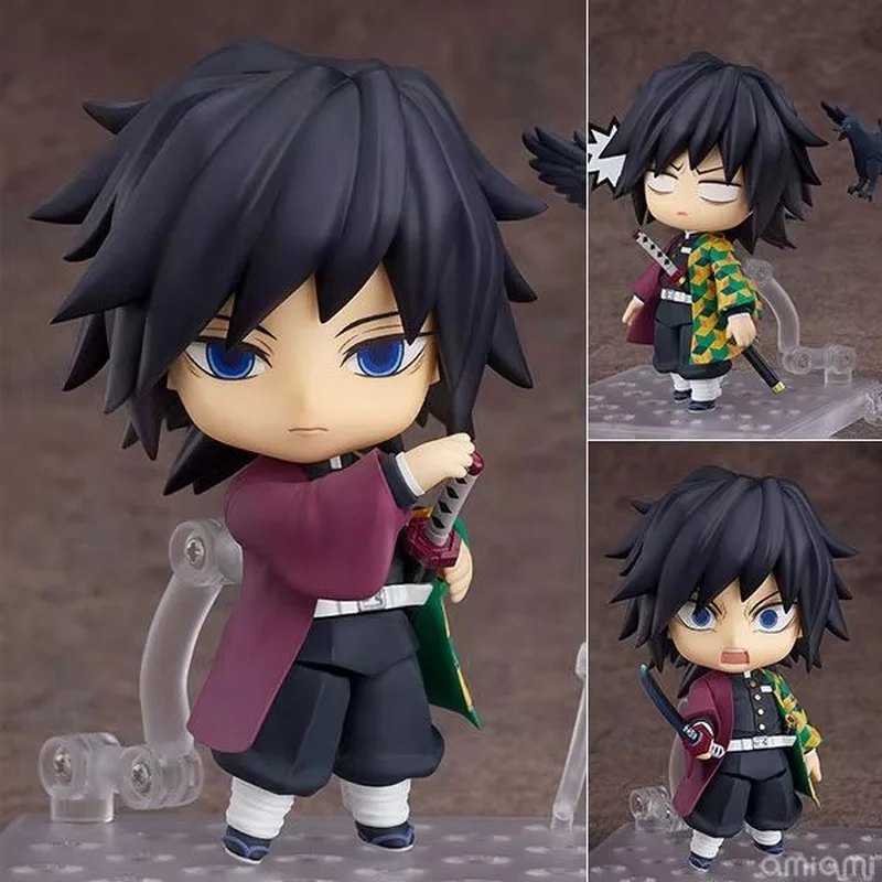 New Lover Demon Slayer Kimetsu No Yaiba Tomioka Giyuu #1408 Action Figure Model Toy Change Face Giyuu Figurine Cute Toys 10cm