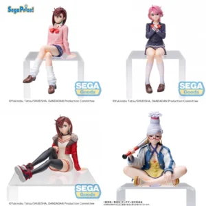 New Anime Dandadan Ayase Momo Shiratori Aira Sitting posture Transformed Assembly PVC Model Toy Action Figures Gift