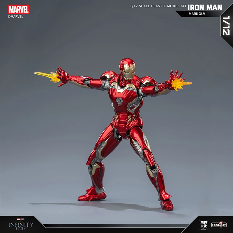 Original Fondjoy Iron Man MK45 Model Kit Infinity Saga Ironman Mark 45 Assembly ABS Joint Movable Kids Toys Boy Birthday Gifts