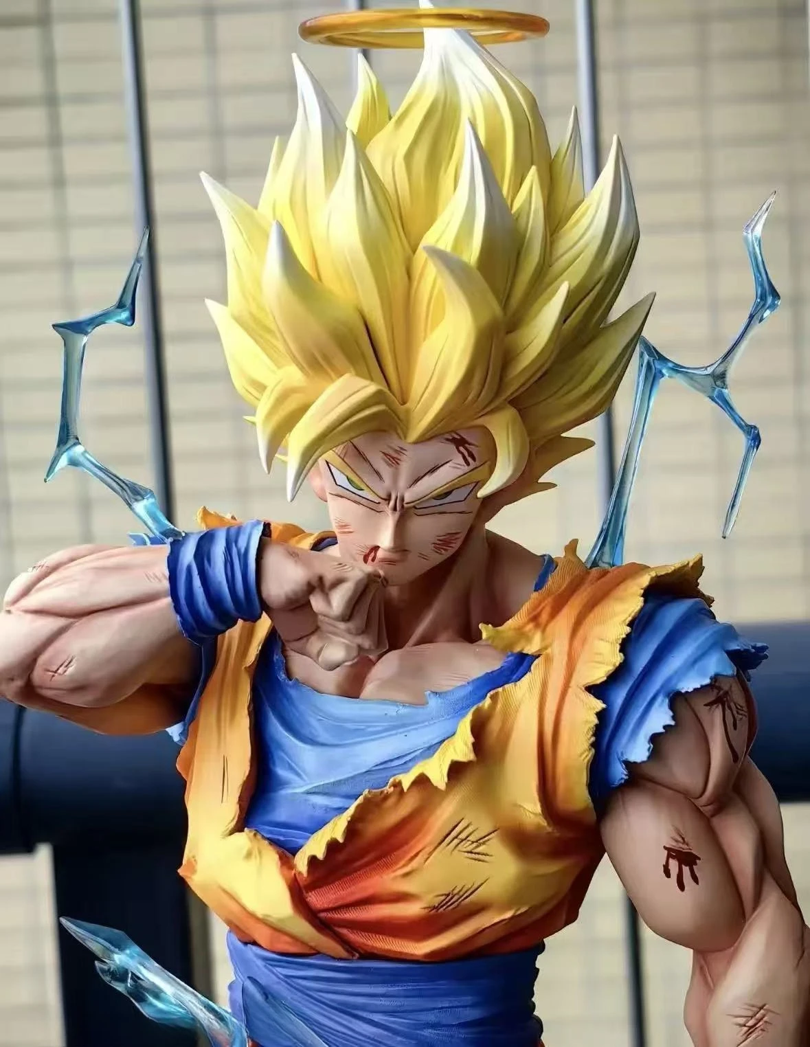 Dragon Ball Z Son Goku Ssj2 Figure Led Base Super Saiyan 2 Goku Pvc Action Figures 34cm/12.2inch Collection Model Toy Gift