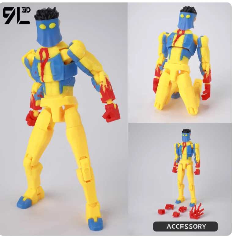 9L3D Printed Invincible Anime Action Figures Lucky 13 Dummy 13 Multi-Jointed Superheroes Model Toy Collectible Ornaments Gift - Image 21