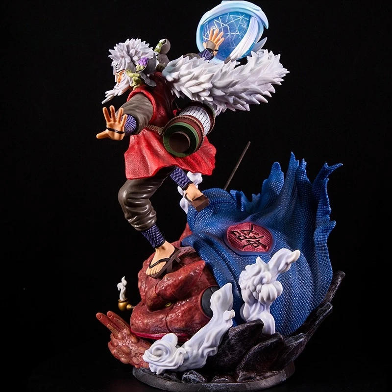 39cm New Naruto Anime Figure Jiraiya Peripheral PVC Model Premium Version Scene Statue Desktop Ornaments Birthday Gifts Toys