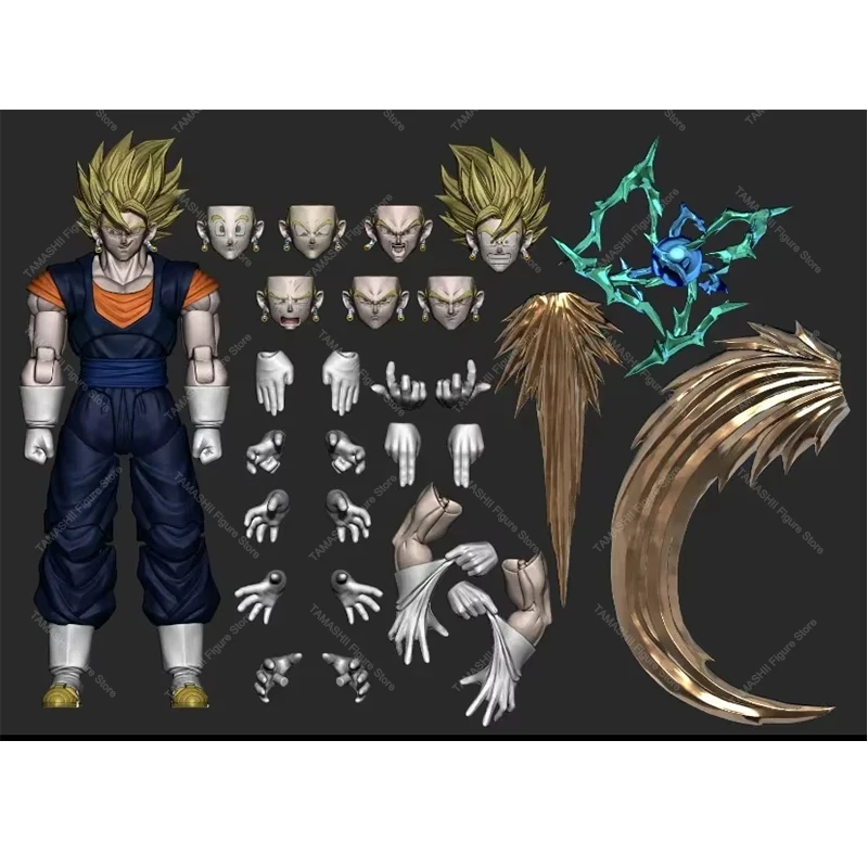 OC Toys Dragon Ball SHF 3.0 Super Saiyan SSJ Vegetto Son Goku Vegeta Son Gohan Trunks PVC Anime Action Figures Collection Models