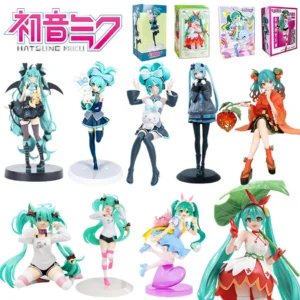 17CM Anime Hatsune Miku X Cinnamoroll Figure Anime Peripheral Collectible Models Decorative Decorations Children Kawaii Gift
