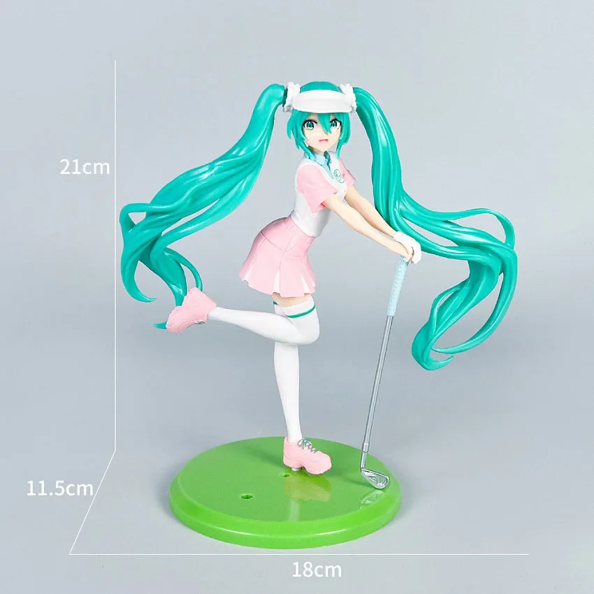 New Hatsune Miku Chang'e Anime Figure Bauhinia Classic Dance Swan Lake Action Golf Figure Pvc Banpresto Model Collection Toy - Image 8