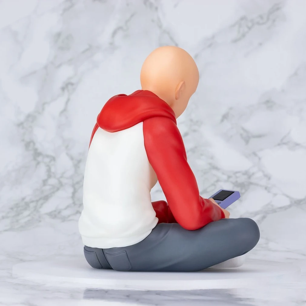 Anime figures Saitama saitama statue figure sitting pose pvc model saitama action figure noodle stopper ornaments birthday gifts - Image 4