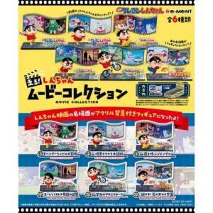 Original Re-Ment Crayon Shin-Chan Room Kindergarten Cinema Collection Toy Action Figure Assembly Kindergarten Blind Box Toys