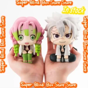 Generic Demon Slayer Chibi Big Head Figures Mitsuri Kanroji Sanemi Shinazugawa Sitting Pose Anime Collectible Anime Fans Gift