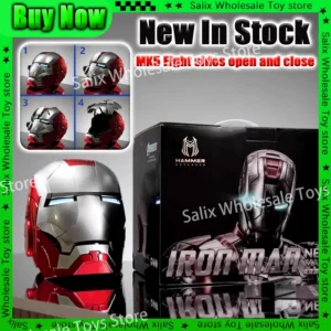 Iron Man Autoking 1/1 Mk5 Helmet 8 sides open Remote And Voice Control Automatic Helmet Mask With Led Light Gifts Toy customized