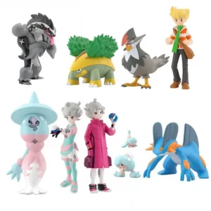 Genuine Elf Scale World Galar Region Bede Barry Staraptor Swampert Grovyle 1/20 Action Figure Model Toys