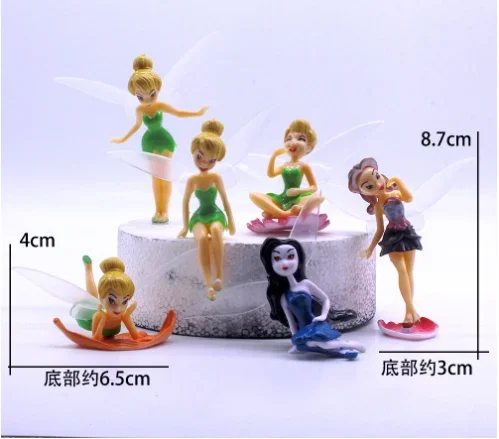 4Pcs/lot Disney Princess Tinkerbell Tinker Bell Faery Fairy Elf Flower Elves PVC Action Figure Model Toys Dolls