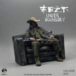 3ATOYS 1/6th Unique Modern Style Black Brown with Dirty Sofa Chair Mini Toys Model Not Real About 19*12*12.5 For 12" Figure Doll