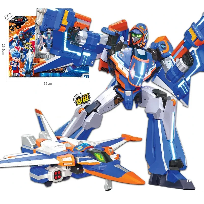 New Metal Cardbot Transforming Car to Robot Action Figures BLUE COP S with Card Transformation Robot Model Toys for Child Gift