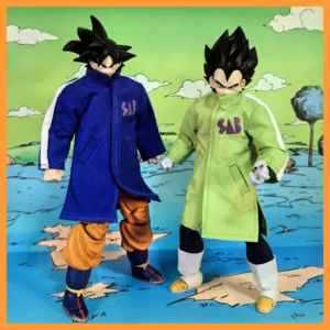 SHF Sun Wukong Vegeta Cold Resistant Jacket Long Windbreak Clothes Model for 12-inch Action Figure Body Toys